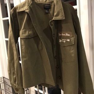Khaki button up Forever 21 jacket